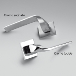 Isy Cromo Lucido Maniglia per Porta su Rosetta by Luta Bettonica e Giancarlo Leone per Colombo Design