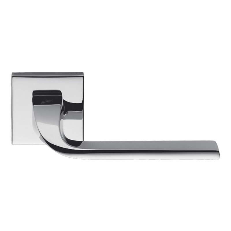Isy Cromo Lucido Maniglia per Porta su Rosetta by Luta Bettonica e Giancarlo Leone per Colombo Design