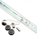 Kit Monosilent 150cm 80Kg per Scorrevole Porte Interne in Legno