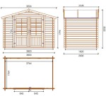 Kelly Losa Casetta in Legno da Giardino 300x200 cm