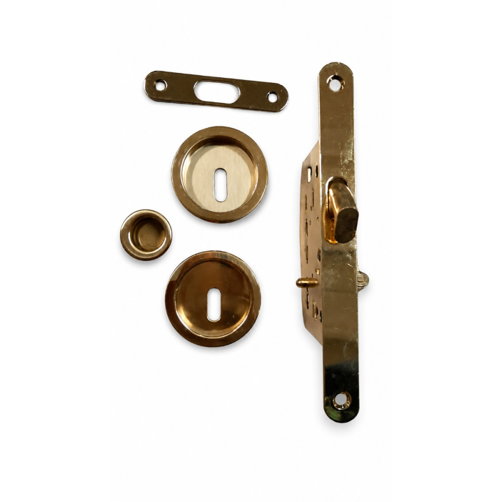 Kit Maniglie Tonde e Serratura per Porte Scorrevoli Arieni 95