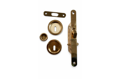 Kit Maniglie Tonde e Serratura per Porte Scorrevoli Arieni 95