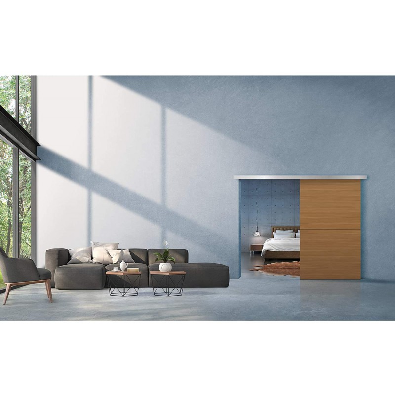 Kit Porta Scorrevole Esterno Muro Minimal Silent Design Essenziale