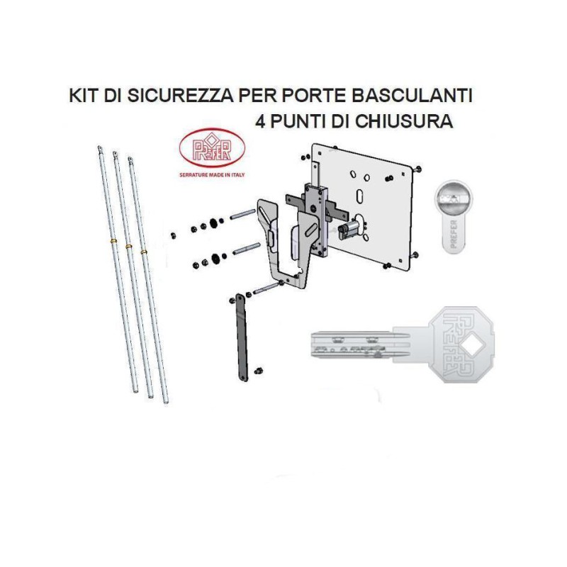 Kit Sicurezza per Porte Basculanti Garage Prefer KW574