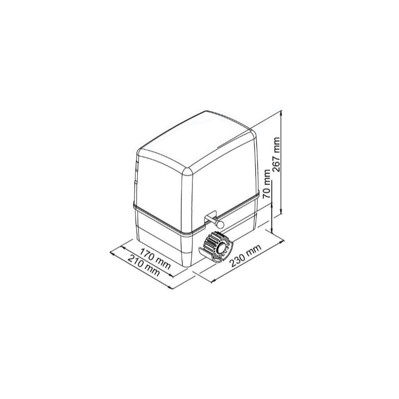 KIT SIMPLY VDS Motore per Cancelli Scorrevoli Fino a 600Kg 230V