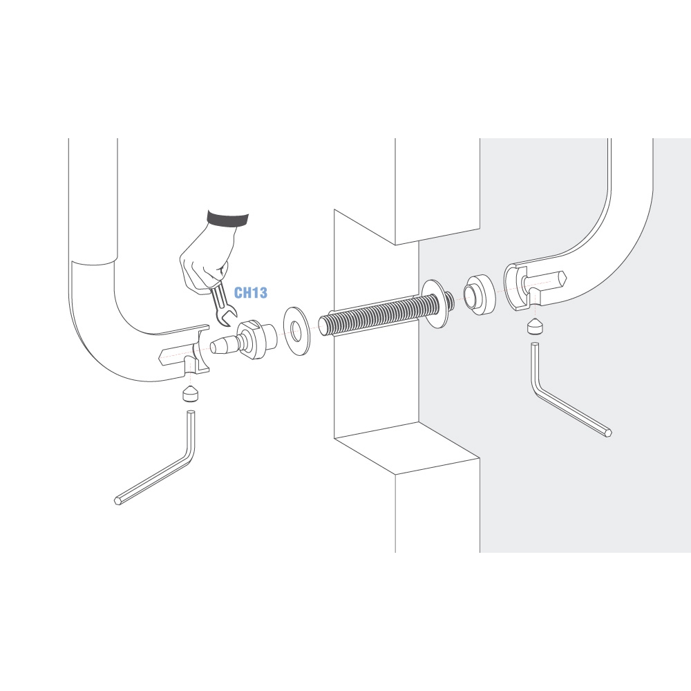 Kit Fissaggio Coppia di Maniglioni Colombo per Porte Tutti Materiali