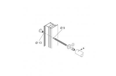 Kit Fissaggio pba 01 Maniglioni Singoli Passanti Porte Alluminio, Ferro, Legno