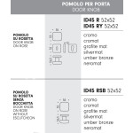 Kubo Colombo Design Pomolo per Porta Girevole 55x55 mm