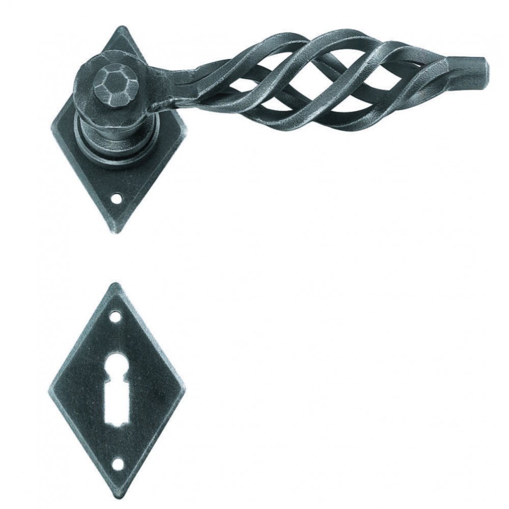 Londra Quadra Galbusera Maniglia per Porta con Rosetta e Bocchetta