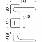 Maniglia Colombo Design One Q Mood con Rosetta Quadrata