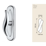 Maniglia Cremonese per Finestra Delfino Linea Calì in Ottone