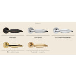 Maniglia Delfino Linea Calì per Porta Classica in Ottone con Rosetta