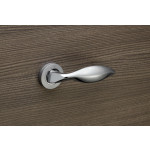 Maniglia Delfino Linea Calì per Porta Classica in Ottone con Rosetta