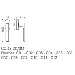 Maniglia Martellina per Finestra DUE MOOD Colombo Design DK