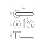 Maniglia per Porta DUE COLOMBO DESIGN MOOD Rosetta Tonda