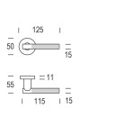 Maniglia Zaira Reguitti per Porta su Rosetta Rotonda