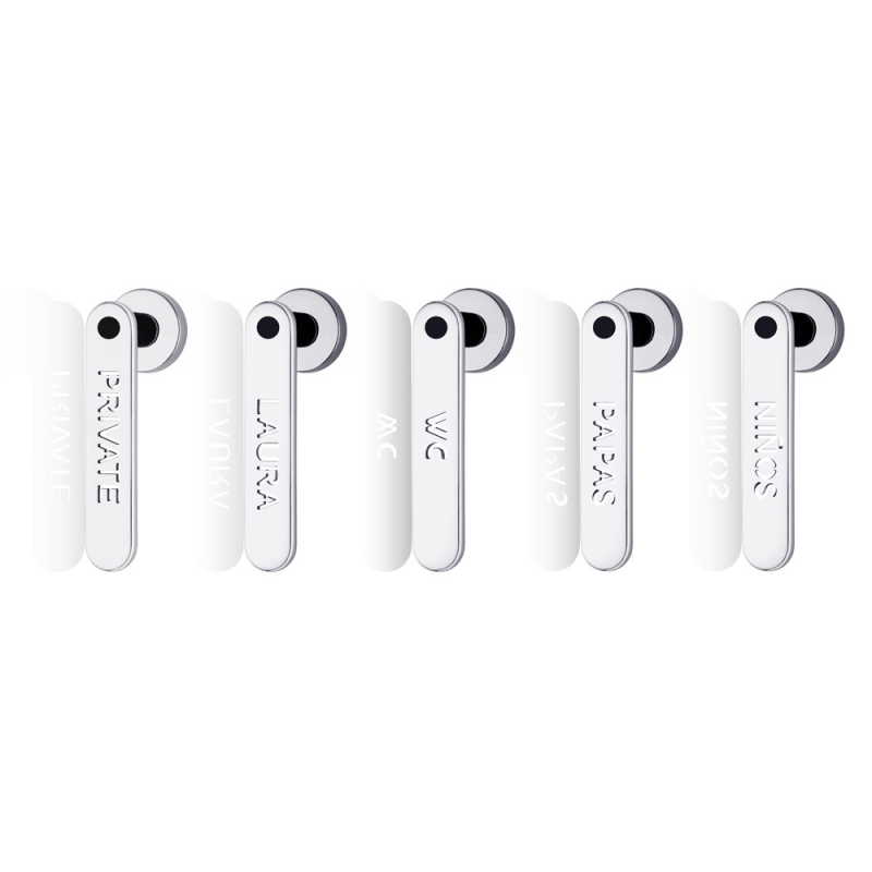 Maniglia DK per Finestra con Scritta Personalizzata H1055 Words del Designer Italiano Franco Poli per Valli&Valli