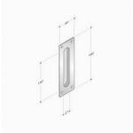 Maniglia pba 2301 in Acciaio Inox AISI 316L per Porta Scorrevole