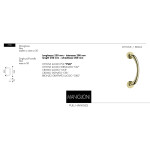 Maniglione Arieni Aba 770 Rosette a Vitare ø 50 Lunghezza 250 mm