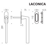 Maniglione per Alzante Scorrevole Colombo Design AM313/0 con Placca