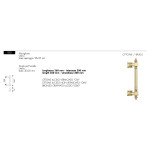 Maniglione per Porta Classico in Ottone Urano Arieni 950 Lungo 260mm