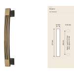 Maniglione per Porta in Ottone Opera Linea Calì Vintage Neoclassico