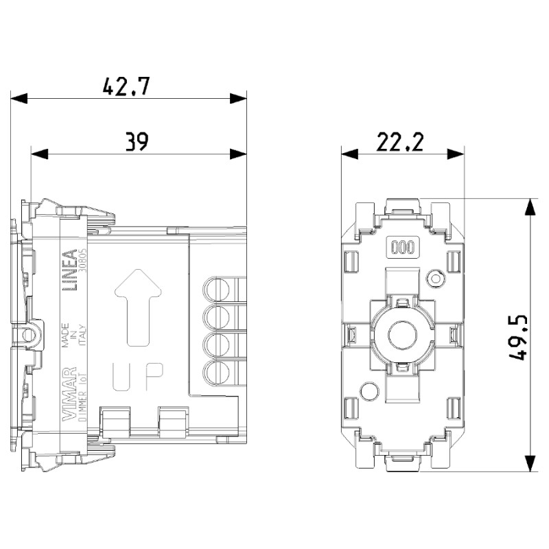 Meccanismo Dimmer Connesso VIEW Wireless VIMAR LINEA 30805