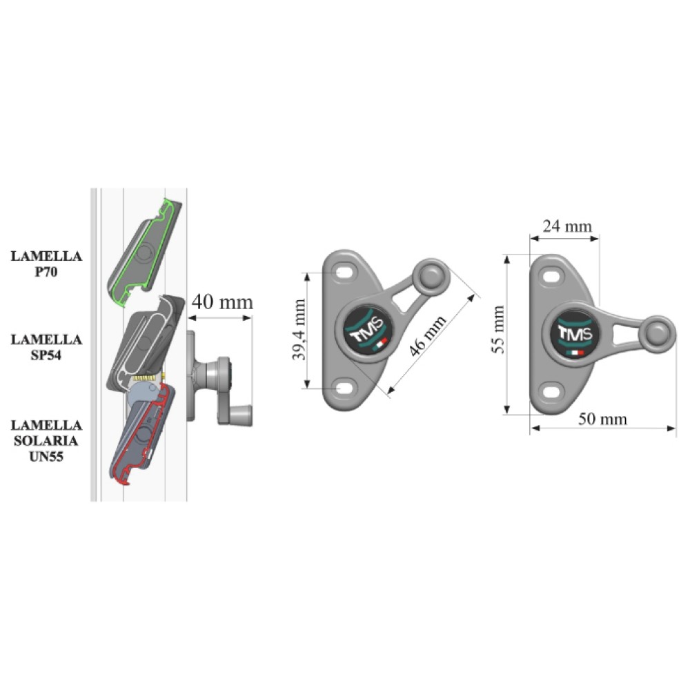 Meccanismo Di Inclinazione Con Manovella Per Ombrellone Da Terrazza - Ricambio Universale In PP, Bianco, 4,4x2,2 Cm