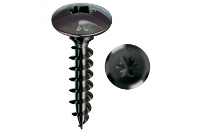 Mustad FC TX Panelvit Serramenti Neroplus Confezione di Viti Ø6mm Fungo Collare