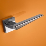 Naxos Serie Fashion forme Maniglia per Porta su Rosetta Quadrata Frosio Bortolo Design Essenziale