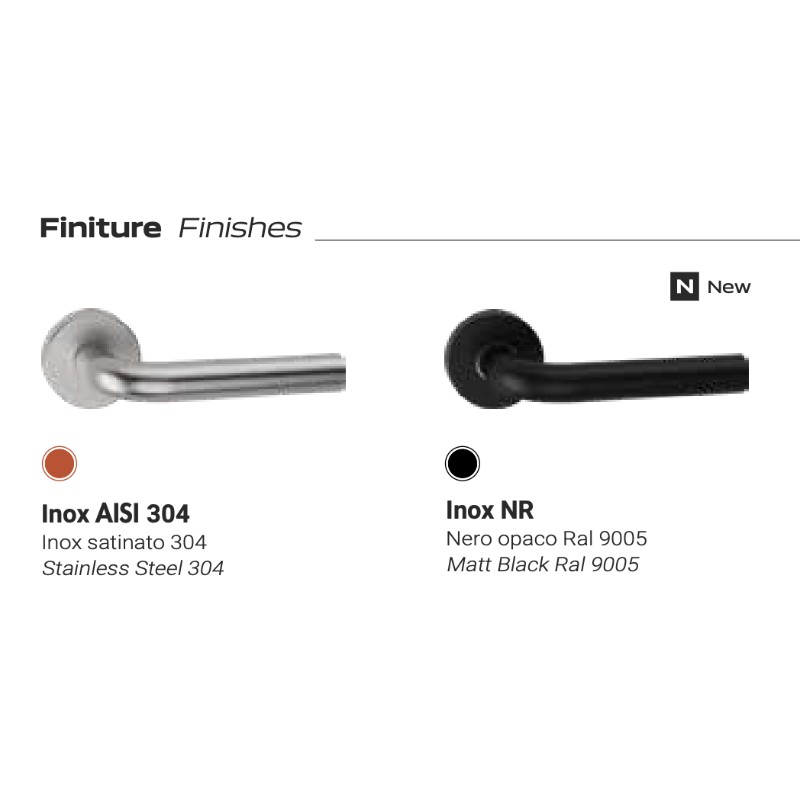 Oslo Reguitti Inox Maniglia Porta con Rosetta Tonda
