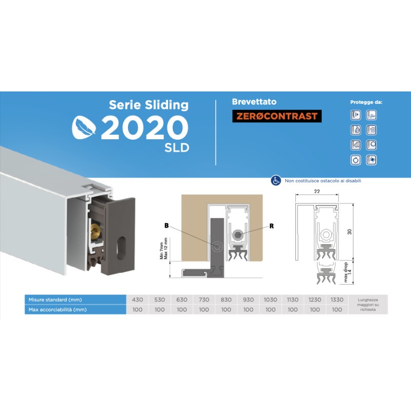 Paraspiffero Porta Scorrevole 2020LSD Comaglio Serie Sliding