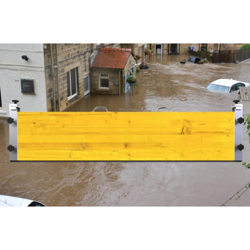 Paratia Antiallagamento Economica in Legno e Alluminio Kit Completo