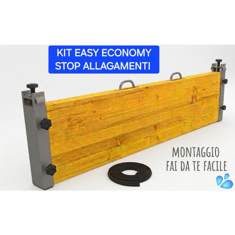 Paratia Antiallagamento Economica in Legno e Alluminio Kit Completo