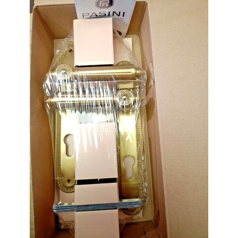 Patrizio Pasini - Maniglia su Placca - Fatta in Ottone - Alta Qualità Italiana