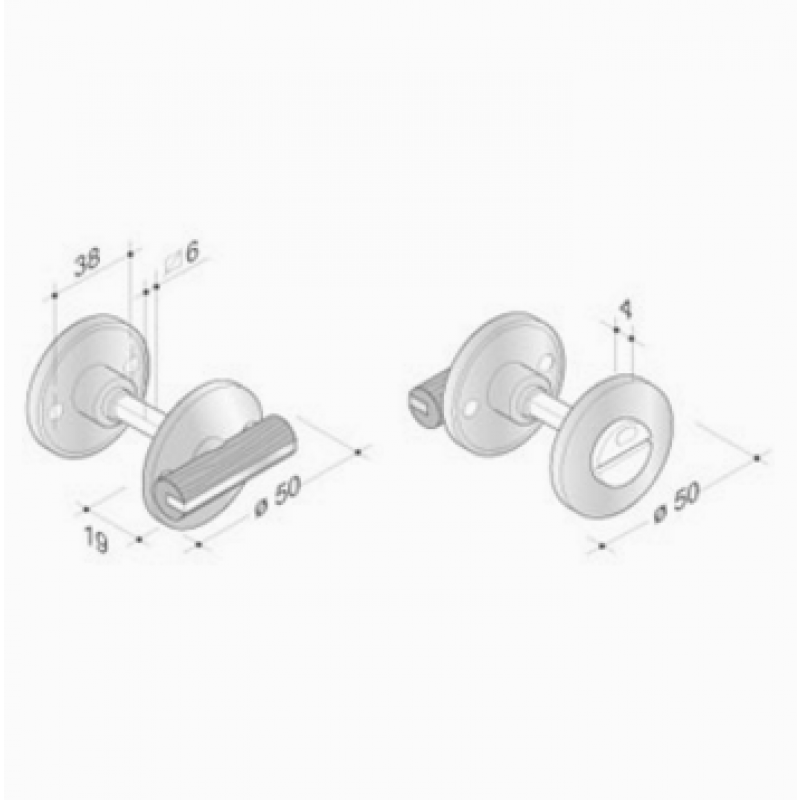 pba 2001.YOD.CH Coppia di Chiusini in Legno e Acciaio Inox AISI 316L