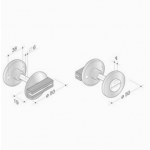 pba 2001.YOD.CH Coppia di Chiusini in Legno e Acciaio Inox AISI 316L