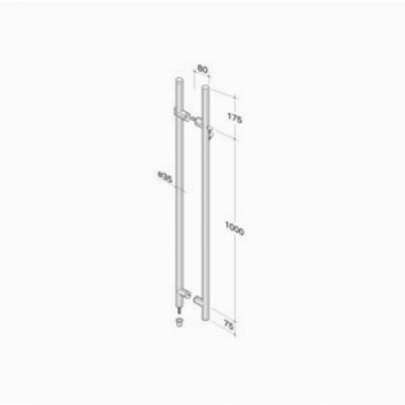 pba 200C-Y Maniglione in Acciaio Inox AISI 316L con Serratura Incorporata