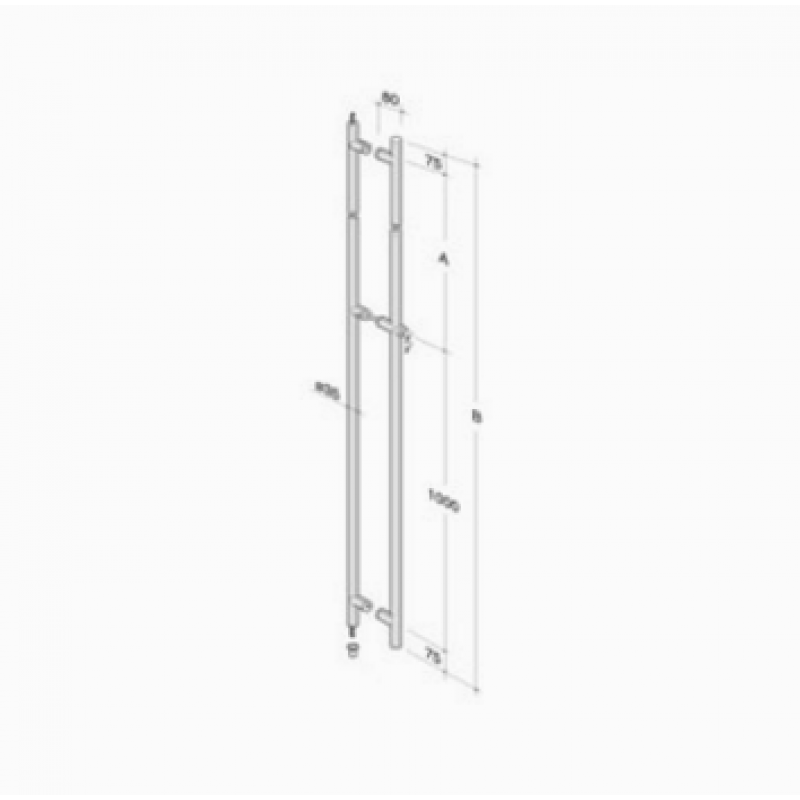 pba 200C Maniglione in Acciaio Inox AISI 316L con Serratura Incorporata