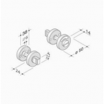 pba 2032 Coppia di Chiusini WC in Acciaio Inox AISI 316L