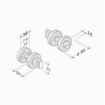 pba 2032 Coppia di Chiusini WC in Acciaio Inox AISI 316L