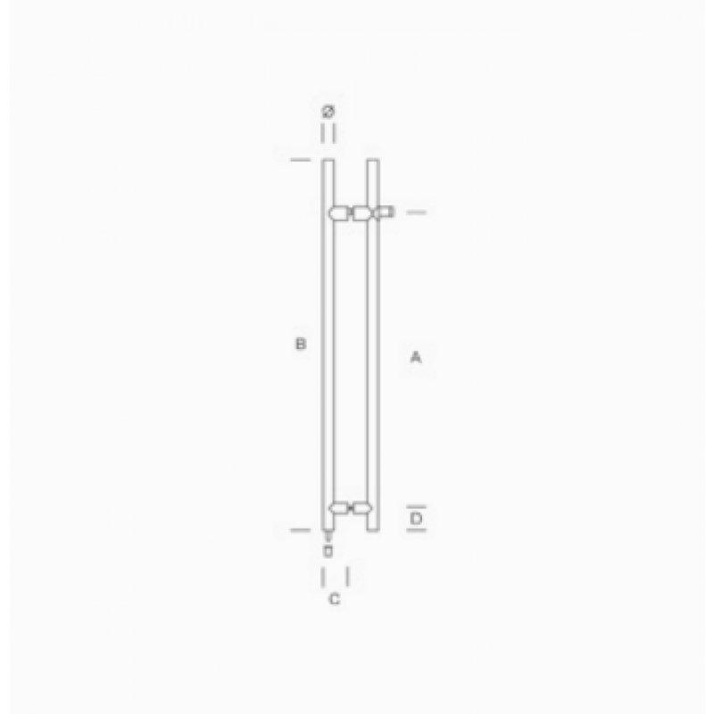 pba KLD-Y Maniglione in Acciaio Inox AISI 316L con Serratura Incorporata
