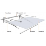 Pensilina OldStyle Copertura Satinato Sporgenza 1,00m Royal Pat