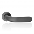 Point Antracite Satinato Maniglia per Porta su Rosetta con Forma Sofisticata Linea Calì Design