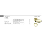 Pomolo Girevole Idra Arieni 151/C ø50 mm in Ottone per Porta