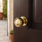 Pomolo per Porta Margherita Arieni 127 ø70 mm in Ottone