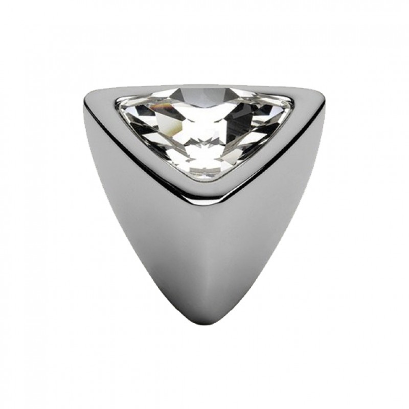 Pomolo Mobile Linea Calì Crystal COMETA PB CR con Swarowski Cromo Lucido