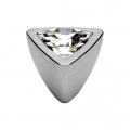 Pomolo Mobile Linea Calì Crystal COMETA PB CS con Swarowski Cromo Satinato