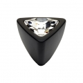 Pomolo Mobile Linea Calì Crystal COMETA PB VE con Swarowski Nero Opaco