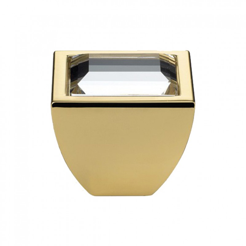 Pomolo Mobile Linea Calì Crystal Elios Crystal PB con Swarowski® Oro Zecchino
